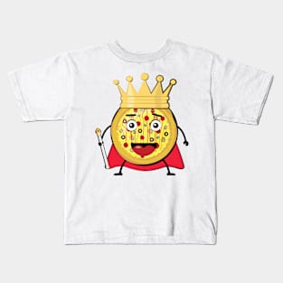 King Pizza  - Funny Character Illustration Kids T-Shirt